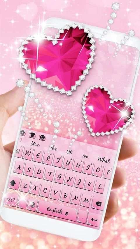 Pink Diamond Love Keyboard screenshot 3