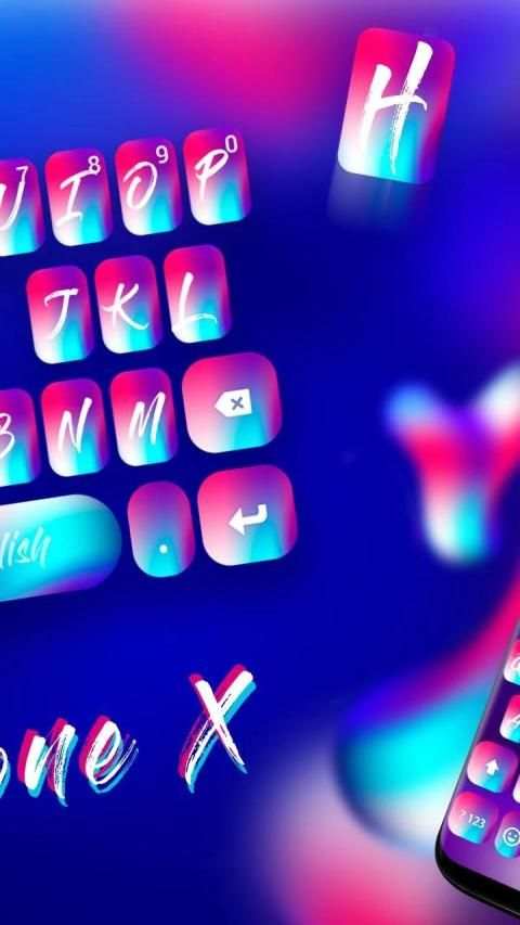 Abstract Gradient Keyboard Theme 3 تصوير الشاشة