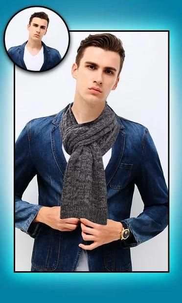 Men Denim Jeans Jackets Scarf & Caps Photo Editor screenshot 2