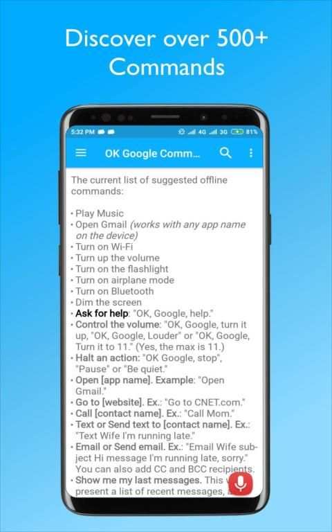 Ok Google Commands (Guide) स्क्रीनशॉट 4