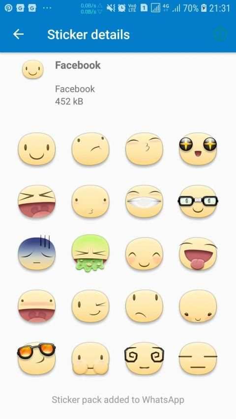 Stickers do Facebook para WhatsApp screenshot 6