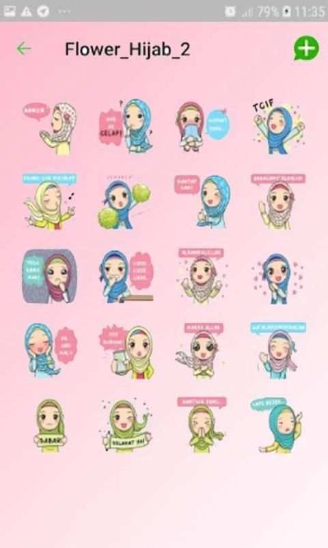 Sticker Muslimah Cantik - WAStickerApps screenshot 1