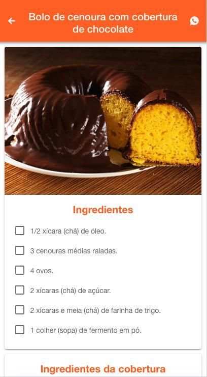 Bolo Caseiro - 30 Receitas screenshot 1