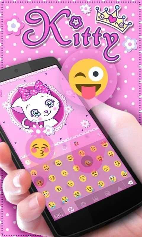 Kitty GO Keyboard Theme स्क्रीनशॉट 4