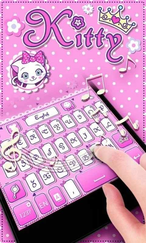 Kitty GO Keyboard Theme स्क्रीनशॉट 3