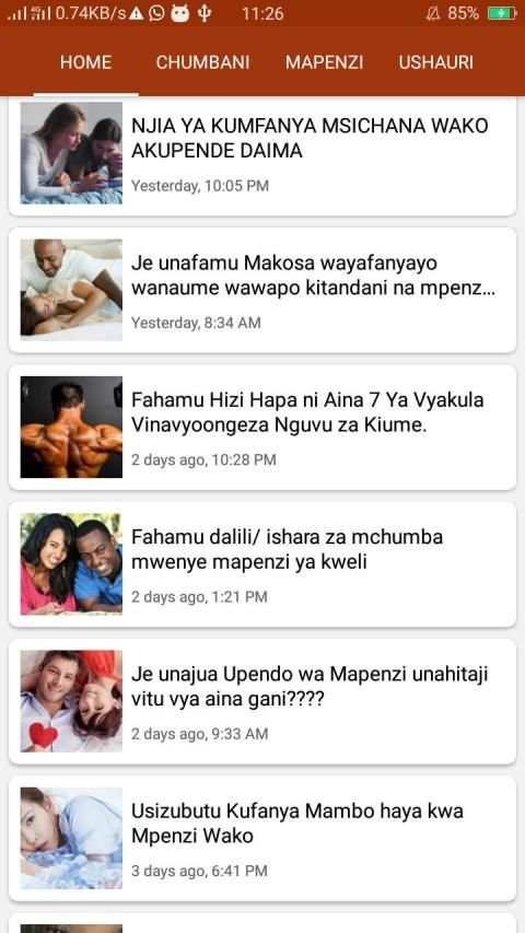 UFUNDI WA MAPENZI-KITANDANII screenshot 3