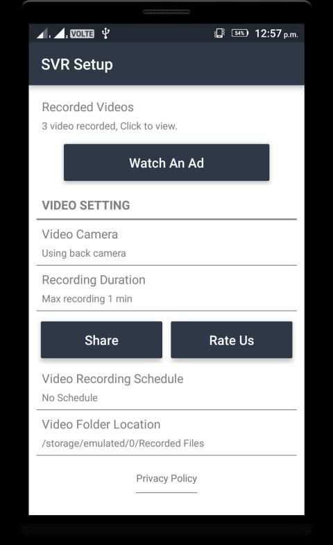 SVR, Background Video Recording screenshot 6