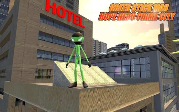 Green SickMan Rope Hero Crime City स्क्रीनशॉट 6