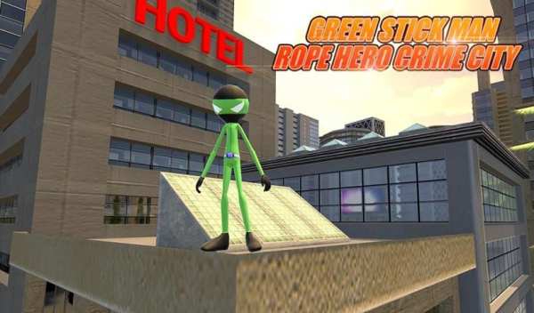 Green SickMan Rope Hero Crime City स्क्रीनशॉट 3