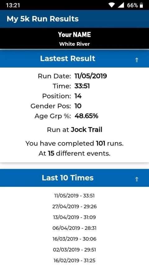 My 5K Run Results स्क्रीनशॉट 7