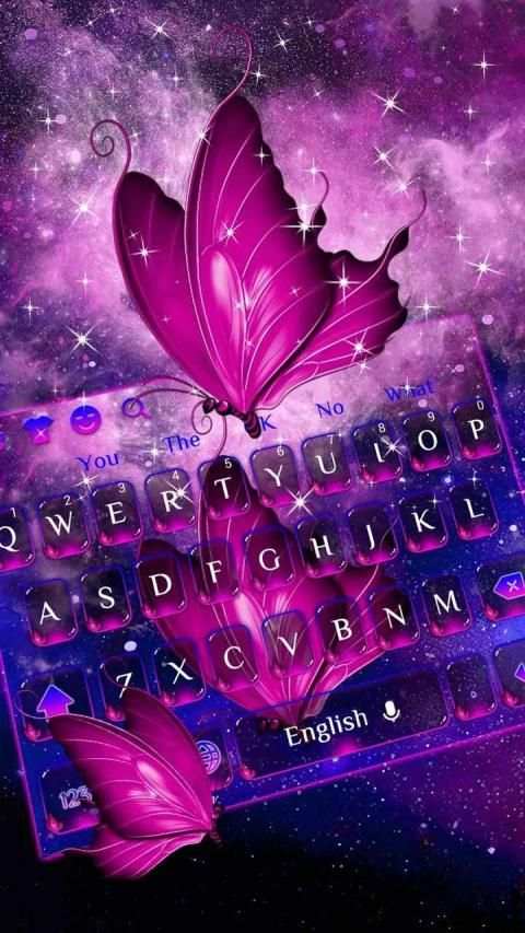 Purple Butterfly Keyboard स्क्रीनशॉट 3