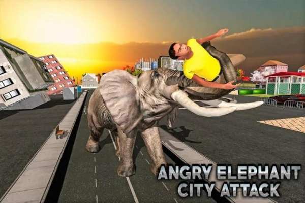 Angry Elephant City Attack स्क्रीनशॉट 1