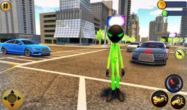 Superspeed Stickman Green Rope Hero: Crime City स्क्रीनशॉट 8