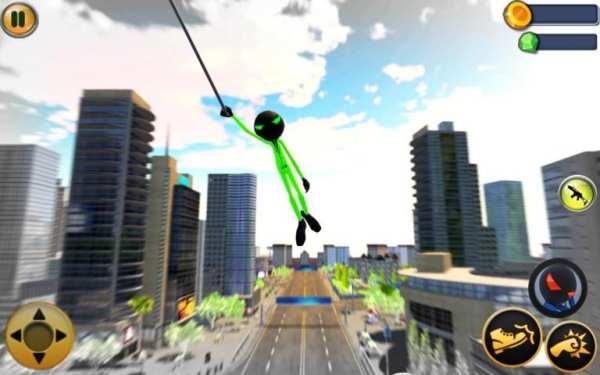 Superspeed Stickman Green Rope Hero: Crime City स्क्रीनशॉट 13