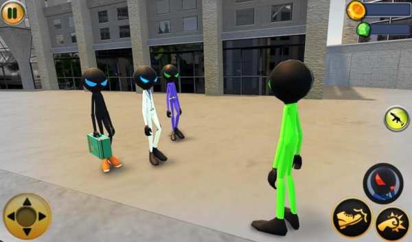 Superspeed Stickman Green Rope Hero: Crime City स्क्रीनशॉट 1