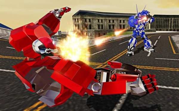 US Police Transform Robot Unicorn Horse Chase Game screenshot 4