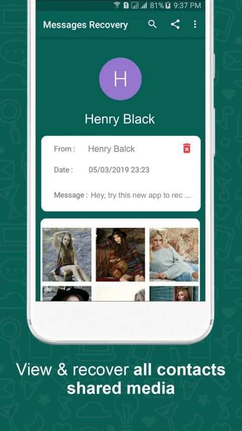 Msg Recovery - View Deleted Messages for WhatsApp screenshot 2