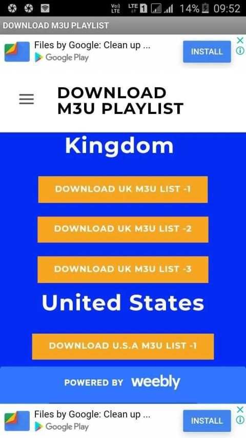 DOWNLOAD M3U PLAYLIST स्क्रीनशॉट 1