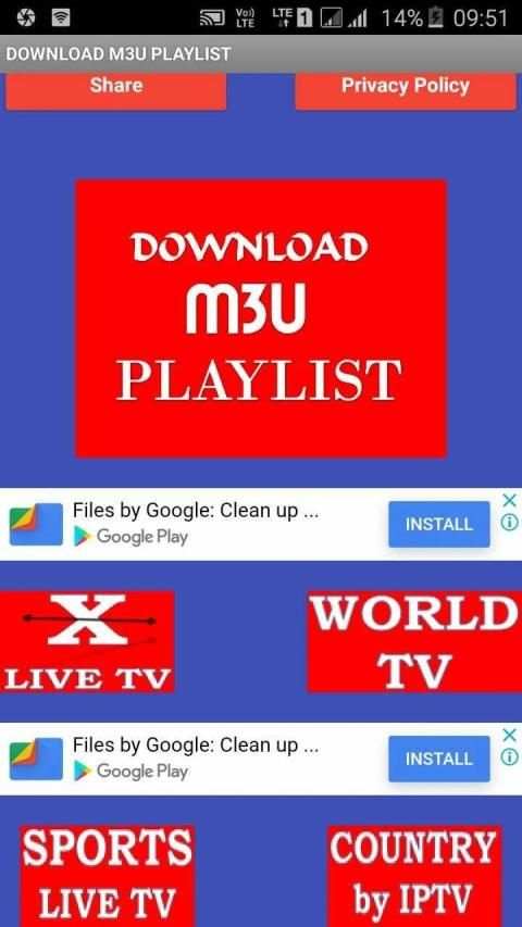 DOWNLOAD M3U PLAYLIST स्क्रीनशॉट 2