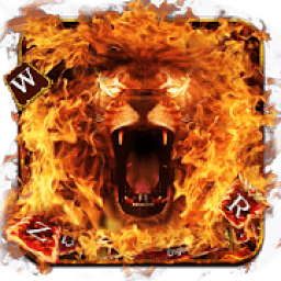 Red Fire Lion Roar Keyboard Theme आइकन