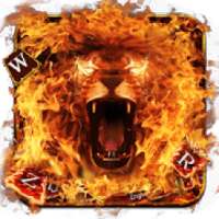 Red Fire Lion Roar Keyboard Theme