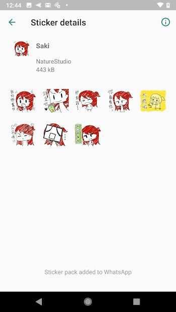 Saki Sticker for WhatsApp screenshot 2