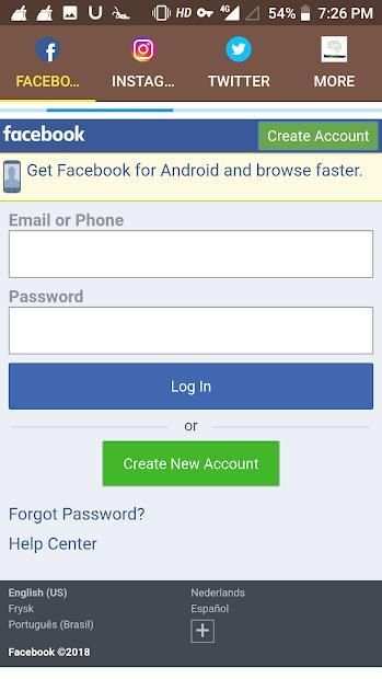 All In One Social Media App screenshot 1