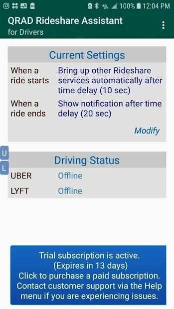 QRAD™ Rideshare Assistant for Drivers screenshot 4