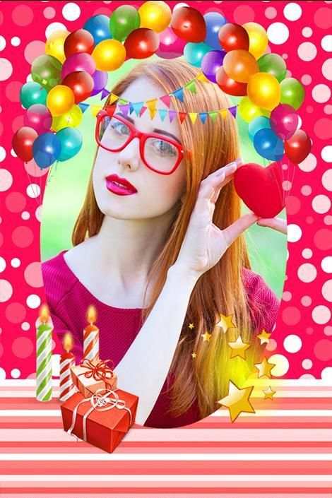 Birthday Greeting Cards Maker: photo frames, cakes screenshot 3