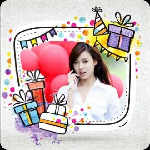 Birthday Greeting Cards Maker: photo frames, cakes screenshot 6