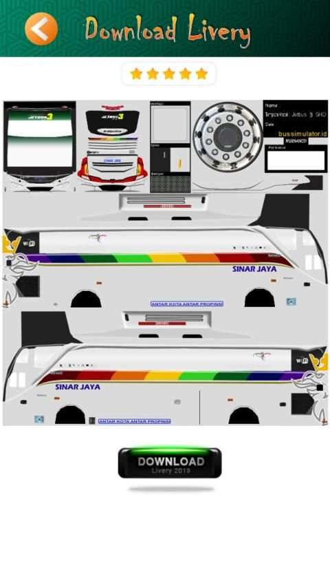 Livery Bus SHD Jetbus 3 screenshot 1