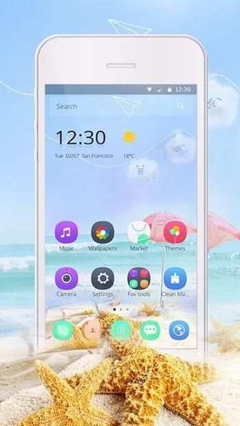 Blue Sunmer Fresh Theme स्क्रीनशॉट 3