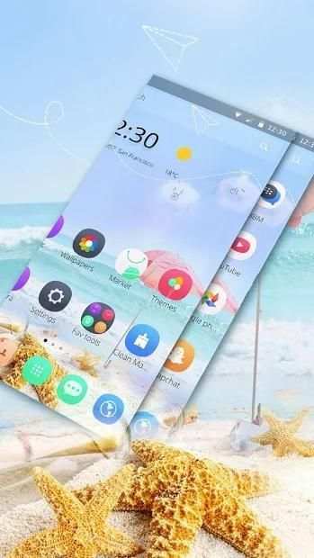 Blue Sunmer Fresh Theme स्क्रीनशॉट 1