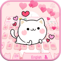 ikon Cute Pink Kitty Keyboard