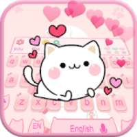 Cute Pink Kitty Keyboard
