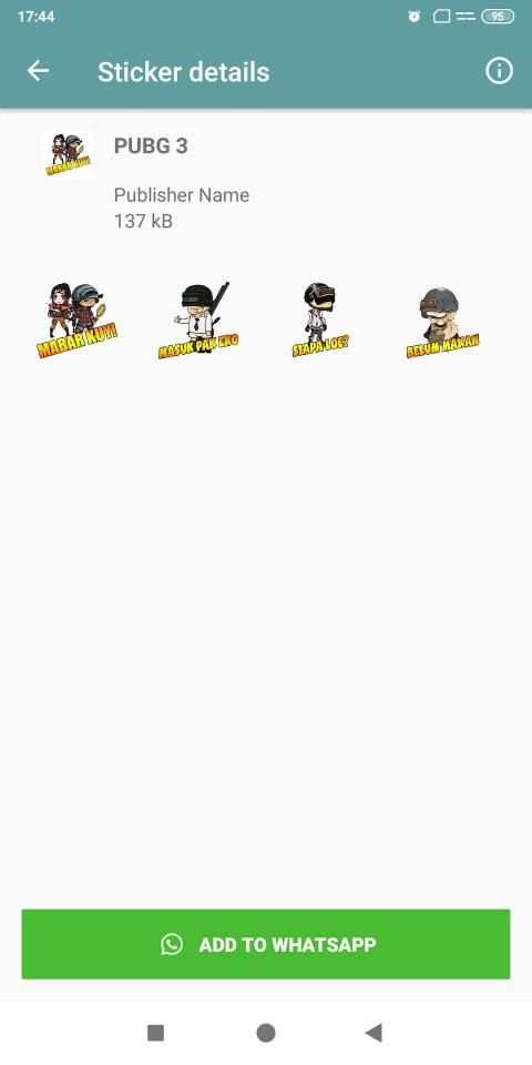 stickers P.U.B.G for WA screenshot 3