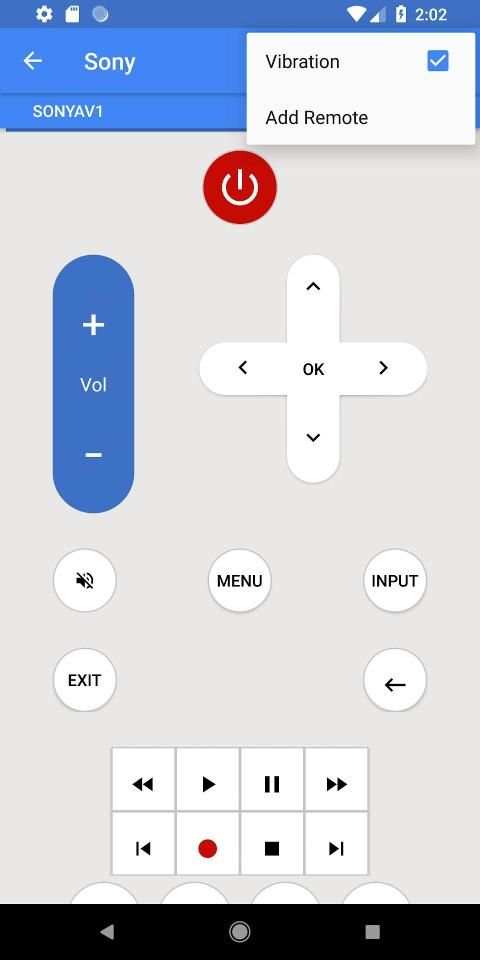 Sony AV System Remote screenshot 1