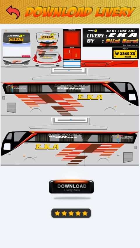Livery Eka Jetbus 3 screenshot 3