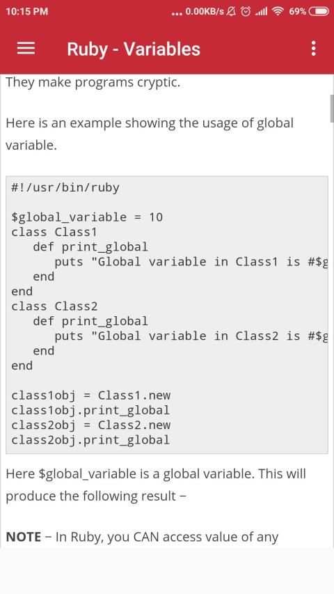 RUBY Tutorial screenshot 2