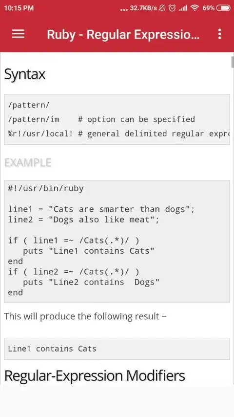 RUBY Tutorial screenshot 1
