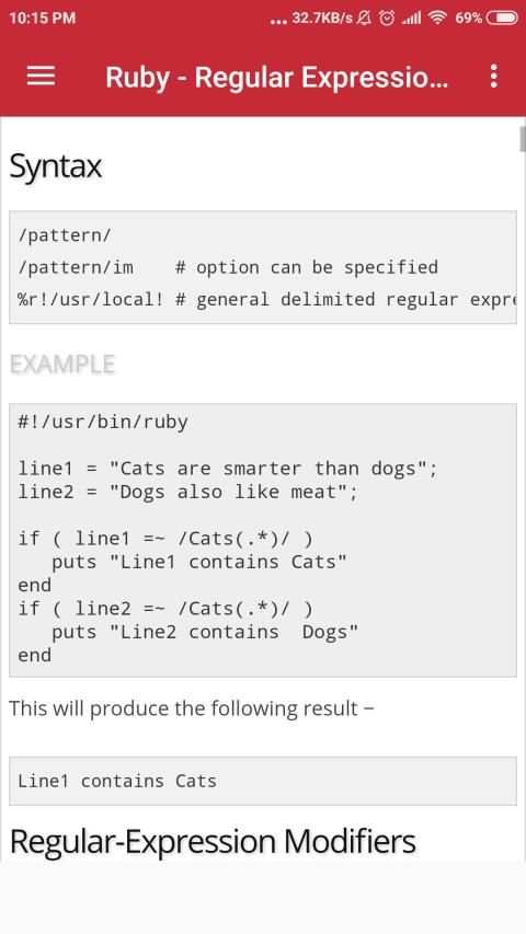 RUBY Tutorial screenshot 1