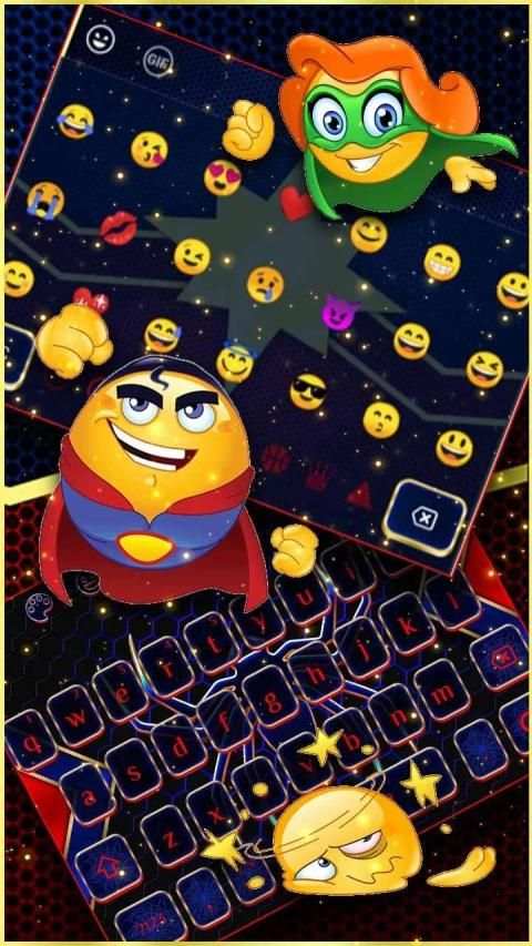 Amazing Superhero Keyboard Theme स्क्रीनशॉट 1
