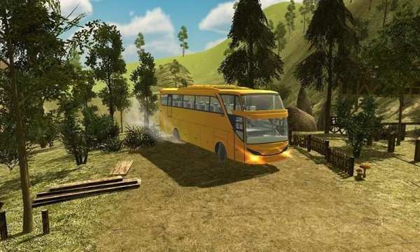Hill Bus 3D Racing Driving Simulator Game screenshot 2