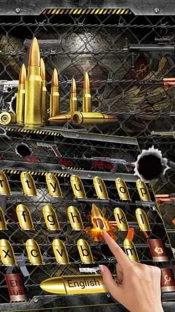 Militer Gun Bullets Keyboard screenshot 2