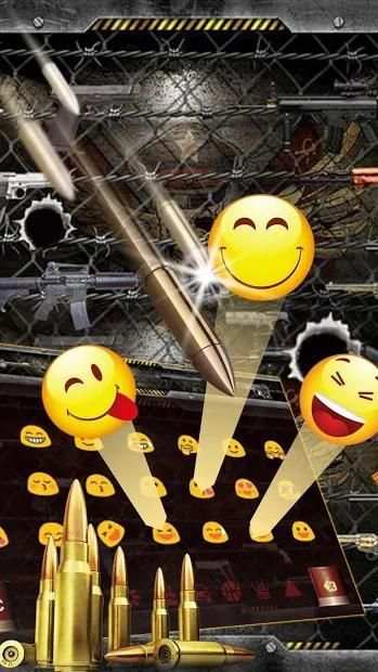 Militer Gun Bullets Keyboard screenshot 1