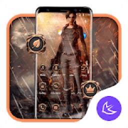 Sunset Warrior APUS Launcher theme