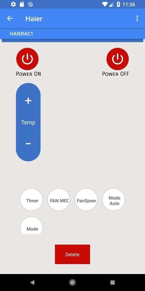 Haier AC Remote Control App screenshot 2