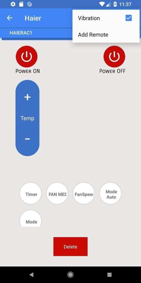 Haier AC Remote Control App screenshot 1