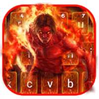 Flaming Fire Battle Keyboard Theme