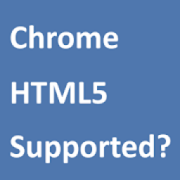 HTML5 Supported for Chrome? आइकन